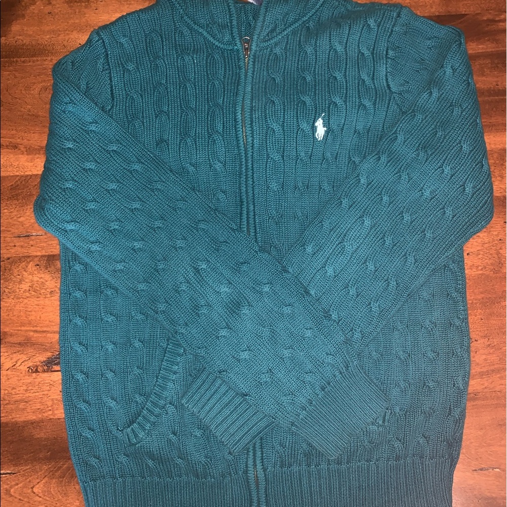 polo sweater with hood